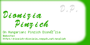 dionizia pinzich business card